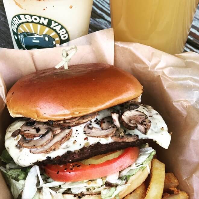 Burleson Yard has burgers from food trucks like Dignowity Hill, courtesy photo